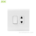 Britische Schalter und Steckdose 1Gang Switch 2Pin Socket